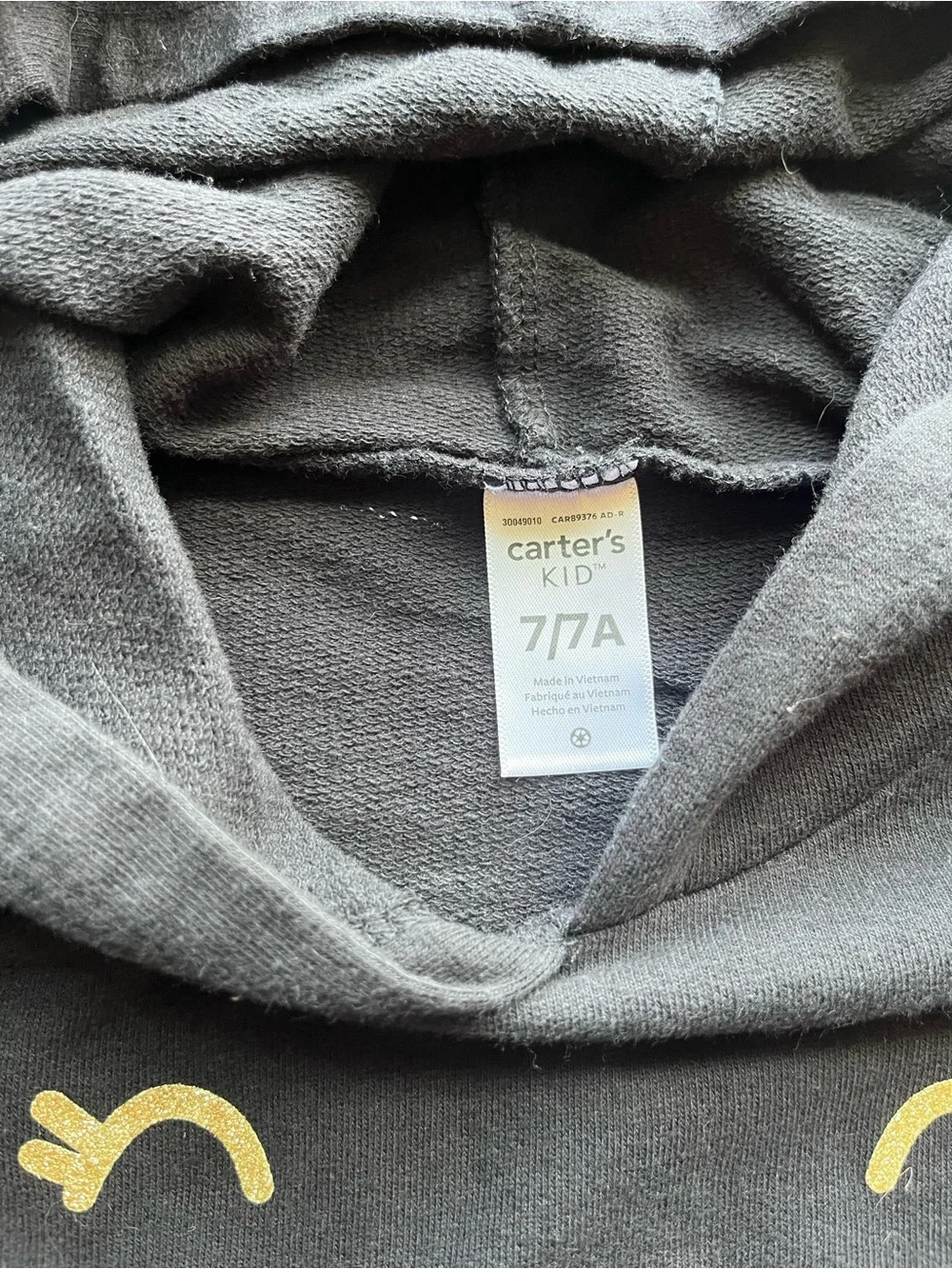 Carters size 7 cat sweatshirt dress